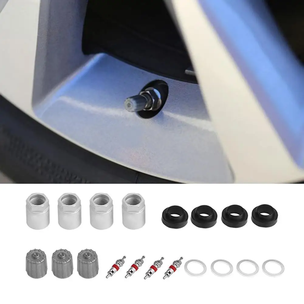 4 Takım Araba lastik basıncı Sensörü TPMS Servis Kiti Somun vana kapağı Contası Görüntü 0