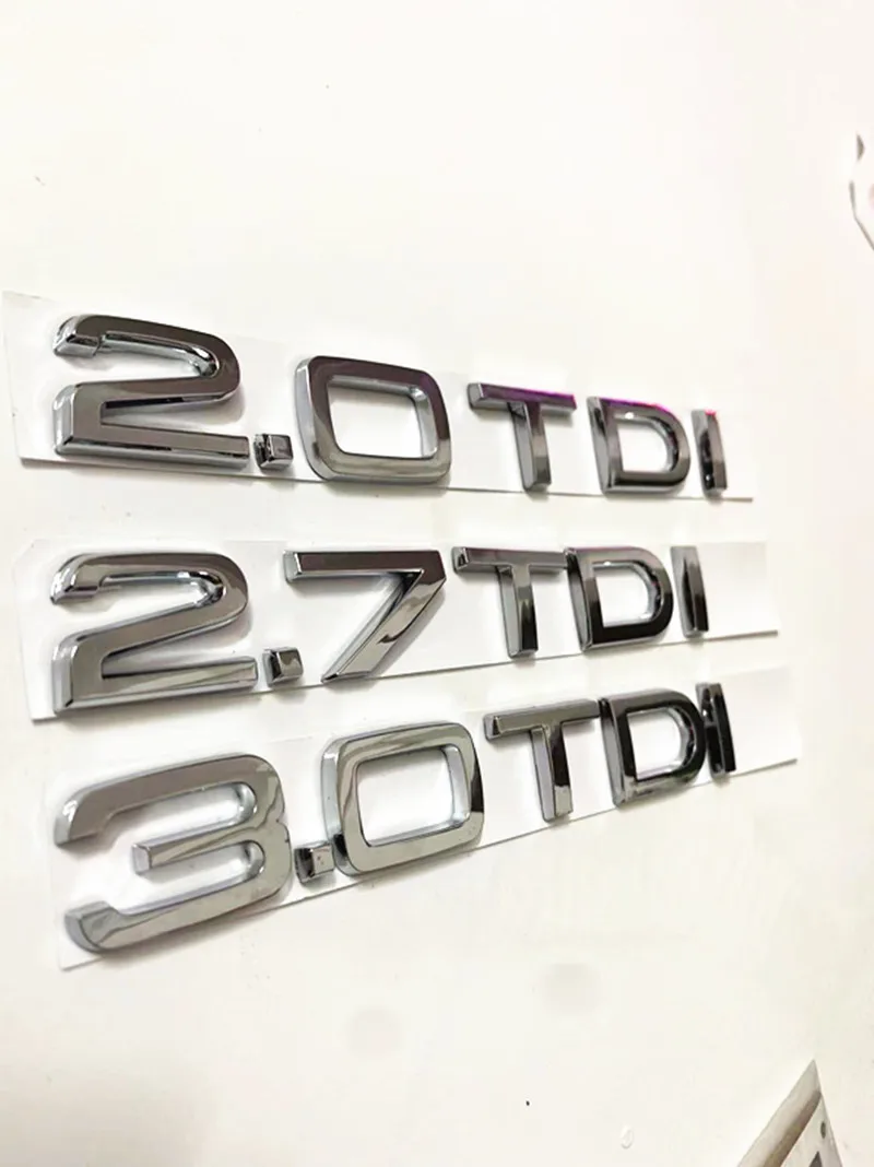 3D ABS 2.0 TDI 2.5 TDI 3.0 TDI logo 2.7 TDI 35TDI 40TDI 45TDI emişli dizel motor logosu, standart aksesuarlar Görüntü 1