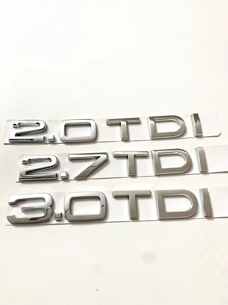 3D ABS 2.0 TDI 2.5 TDI 3.0 TDI logo 2.7 TDI 35TDI 40TDI 45TDI emişli dizel motor logosu, standart aksesuarlar Görüntü 2