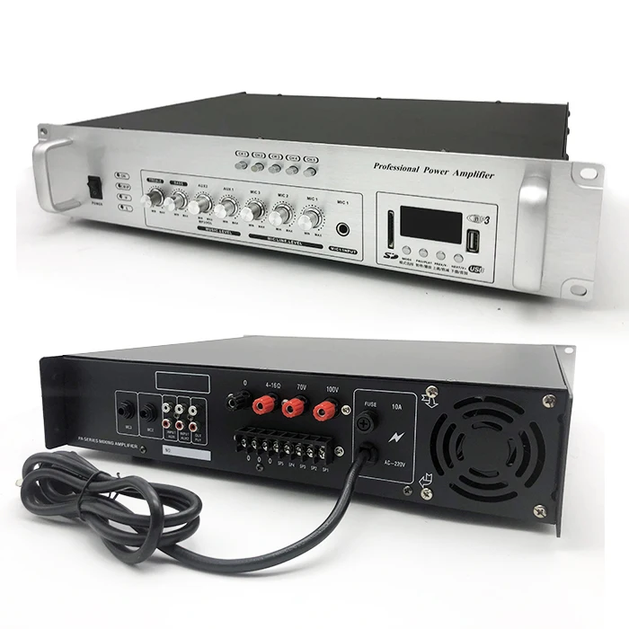 Okul için RTS pa sistemi satışı 360w USB SD güç ses modülü ses sistemi güç amplifikatörü Görüntü 5