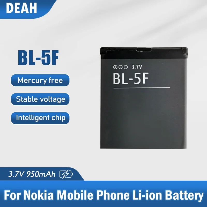 1 ADET BL - 5F BL5F 3.7 V 950mAh Lityum Telefon Yedek nokia için pil N95 N96 N98 N99 N78 N93i 6290 E65 6290 E65 6210 6710N Görüntü 0