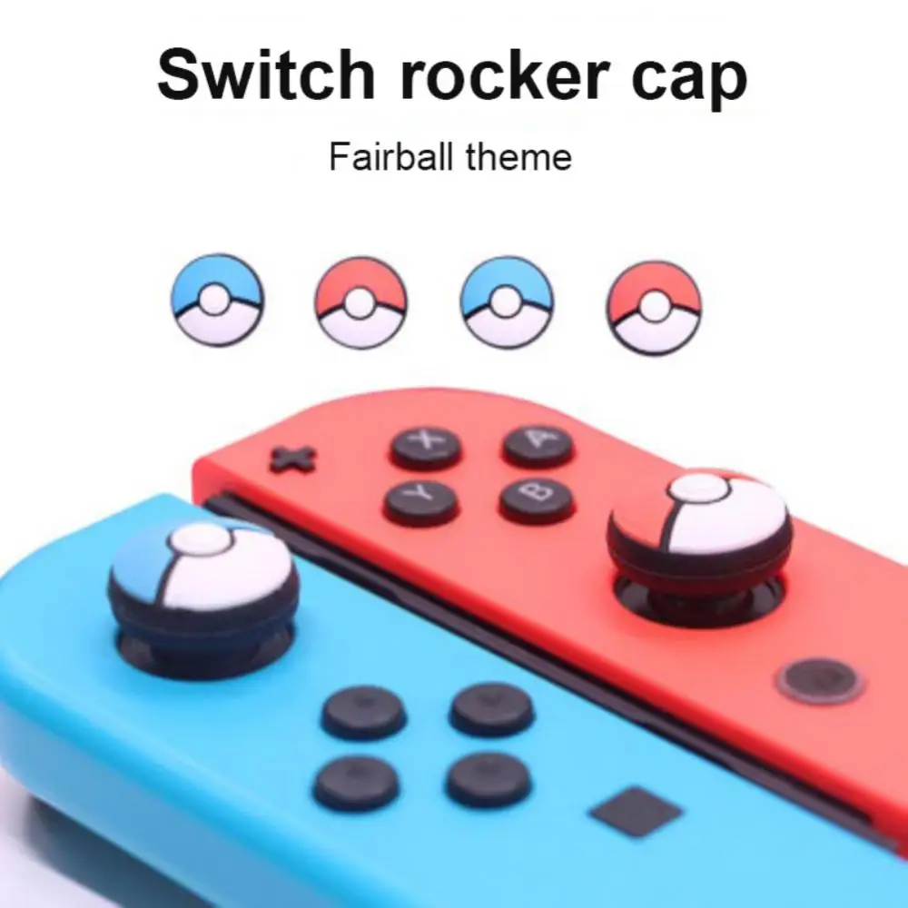 1 adet Joystick Kapak Rocker Kapağı Karikatür Silikon Koruma Kollu Nintendo Anahtarı Durum İçin Oyun Konsolu kaymaz Düğme Kapağı Görüntü 0