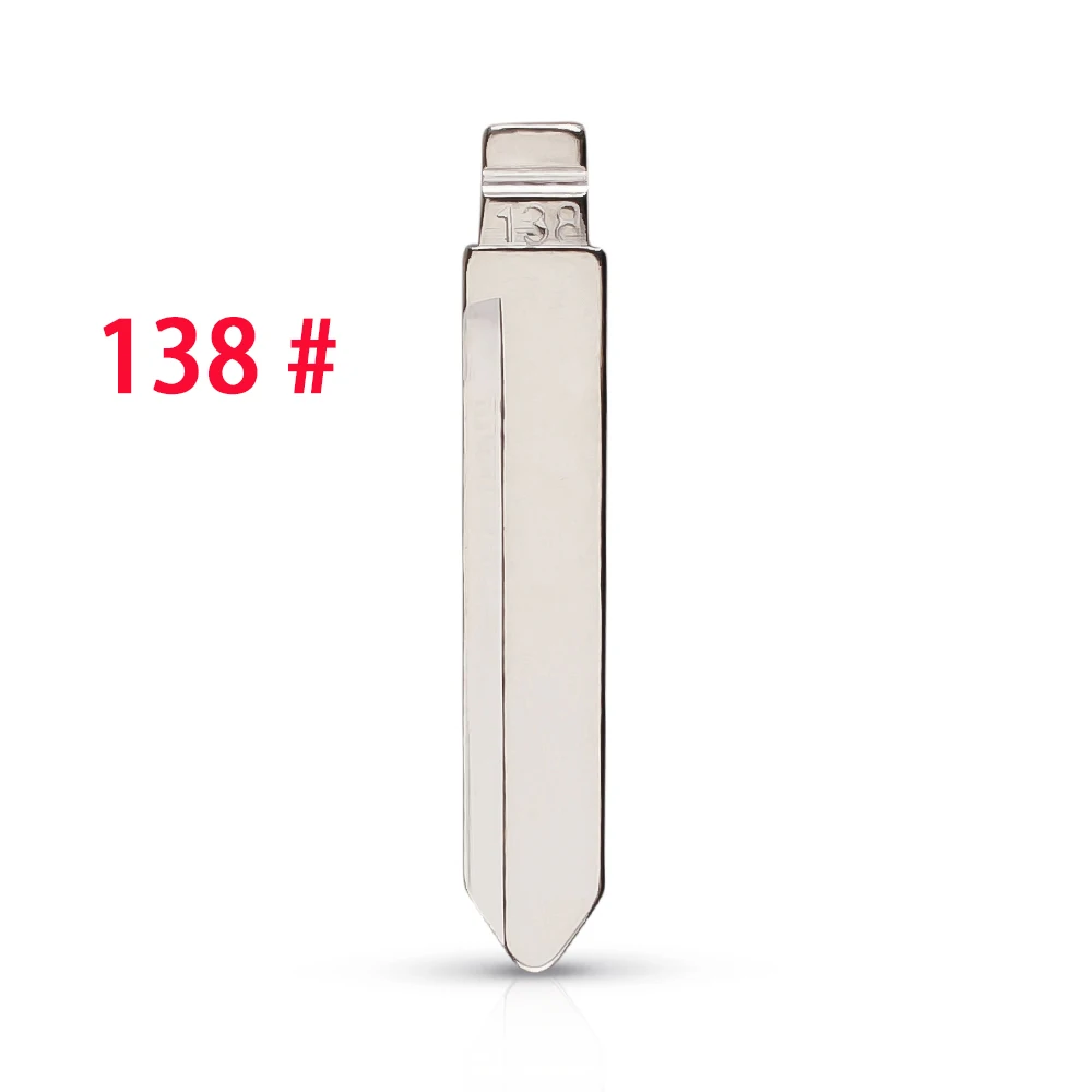10 adet #138 Metal Boş Kesilmemiş Flip KD Uzaktan itmeli anahtar Tip NO. 138 Anahtar Embriyo Kesilmemiş Sağ Sol Bıçak Görüntü 0