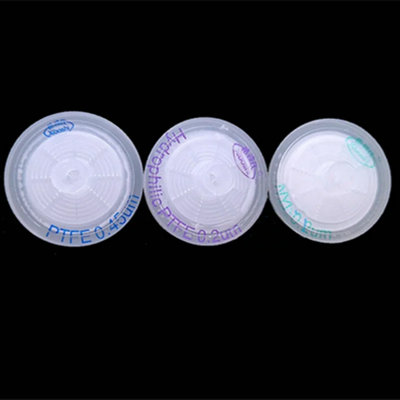 10 adet / grup Laboratuvar Plastik Şırınga Filtresi PTFE / Naylon Mikro Gözenekli Membran Luer Filtre Eklemi Kromatografi (HPLC, IC) Görüntü 0