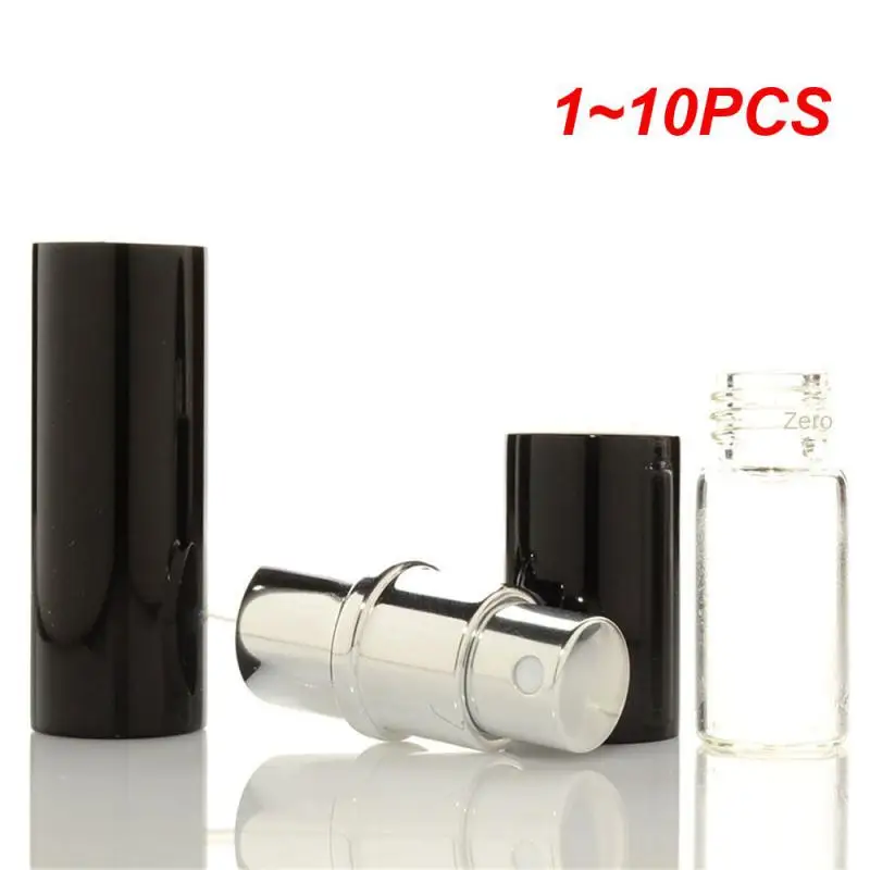 1~10 ADET 12ml Metal Kasa Cam Tankı Parfüm Şişesi Alüminyum Meme Sprey Doldurulabilir Şişe Parfüm Kozmetik Cam Konteyner Görüntü 0