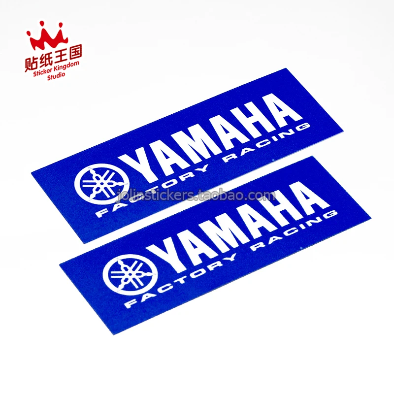 2 Pics YAMAHA takım Fabrikası Yarış Motosiklet motorlu bisiklet Çıkartması su geçirmez etiket 09 Görüntü 0