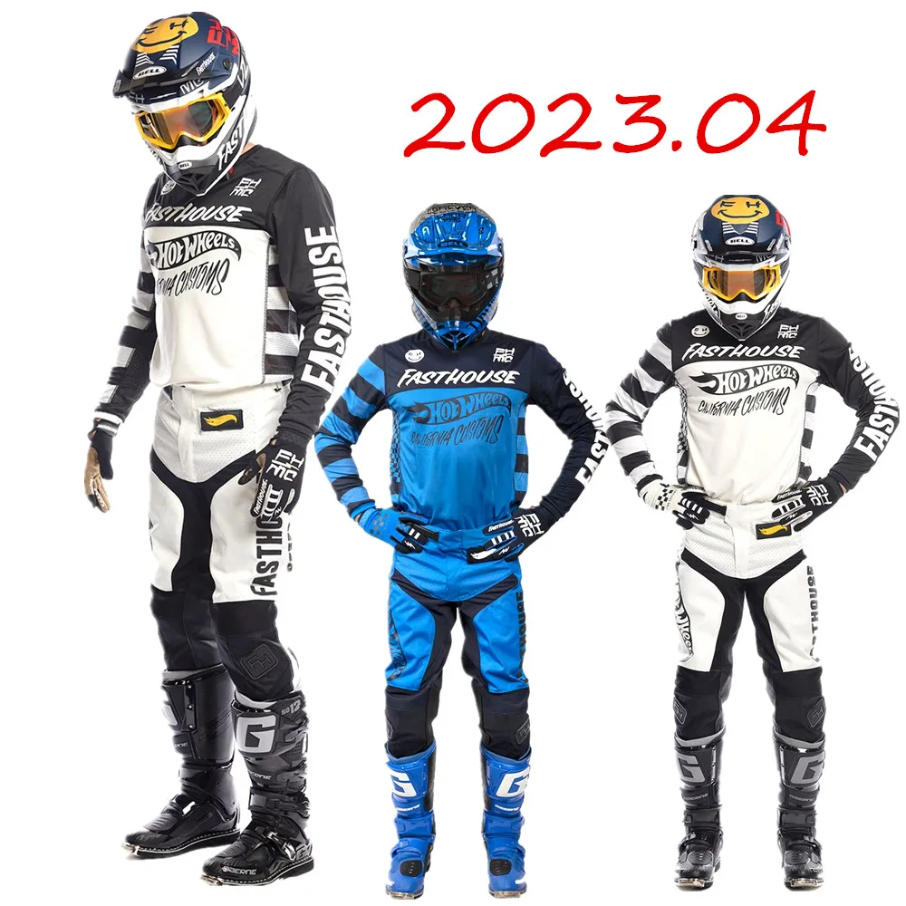 2023 Yarış Forması Seti Kir Bisiklet Motokros dişli seti ATV Motosiklet Takım Elbise Off Road Forması Ve Pantolon Görüntü 0