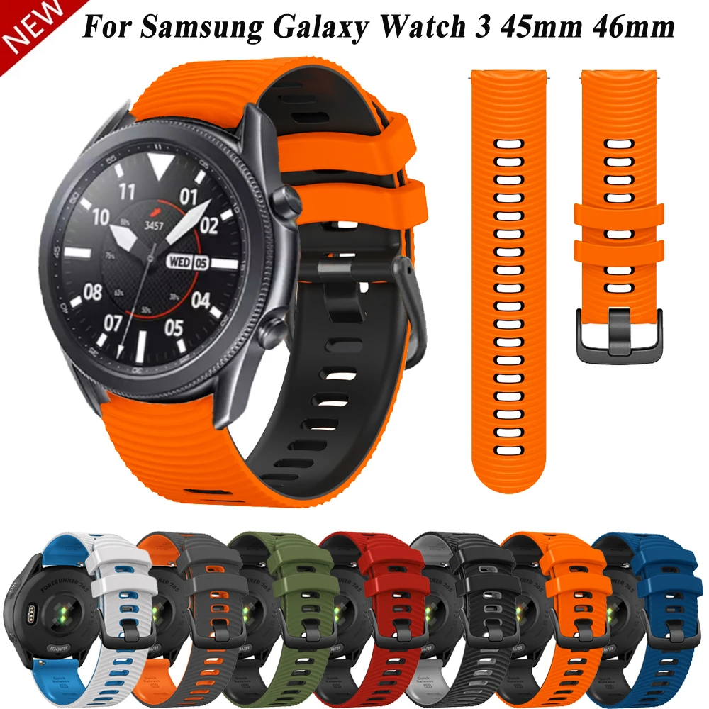 22mm bilezik Kayışı Samsung Galaxy İzle 3 45mm Silikon Watchband Bileklik Samsung Dişli S3 Klasik / Sınır Smartwatch Görüntü 0