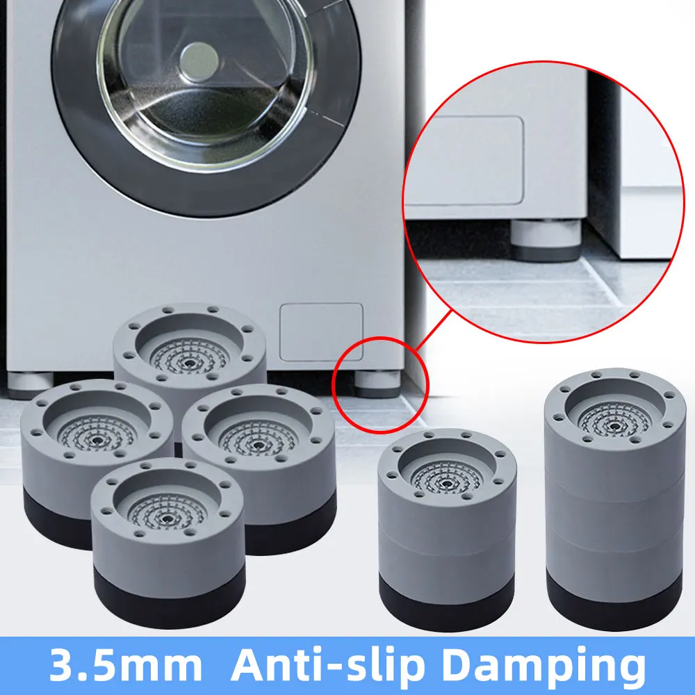 4 Adet Anti Titreşim Pedleri Çamaşır Makinesi Evrensel Sabit lastik ayaklar Bacaklar Skid Raiser Mat Makinesi Destek Damperleri Standı Görüntü 0