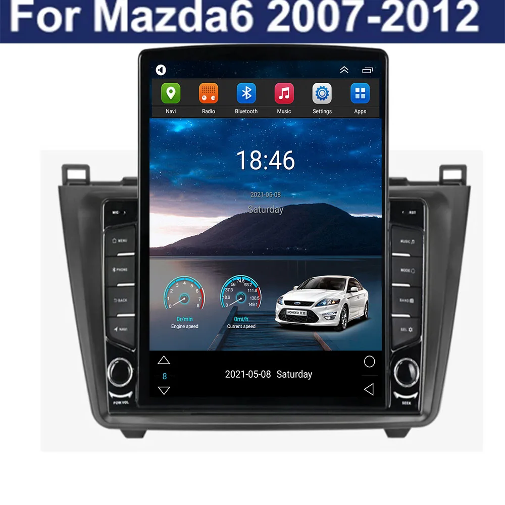 8G + 128G Android 12 Araba Radyo Multimedya Oynatıcı Mazda 6 GH 2007-2012 Autoradio GPS Navigasyon Kamera WİFİ IPS Ekran Stereo Görüntü 0