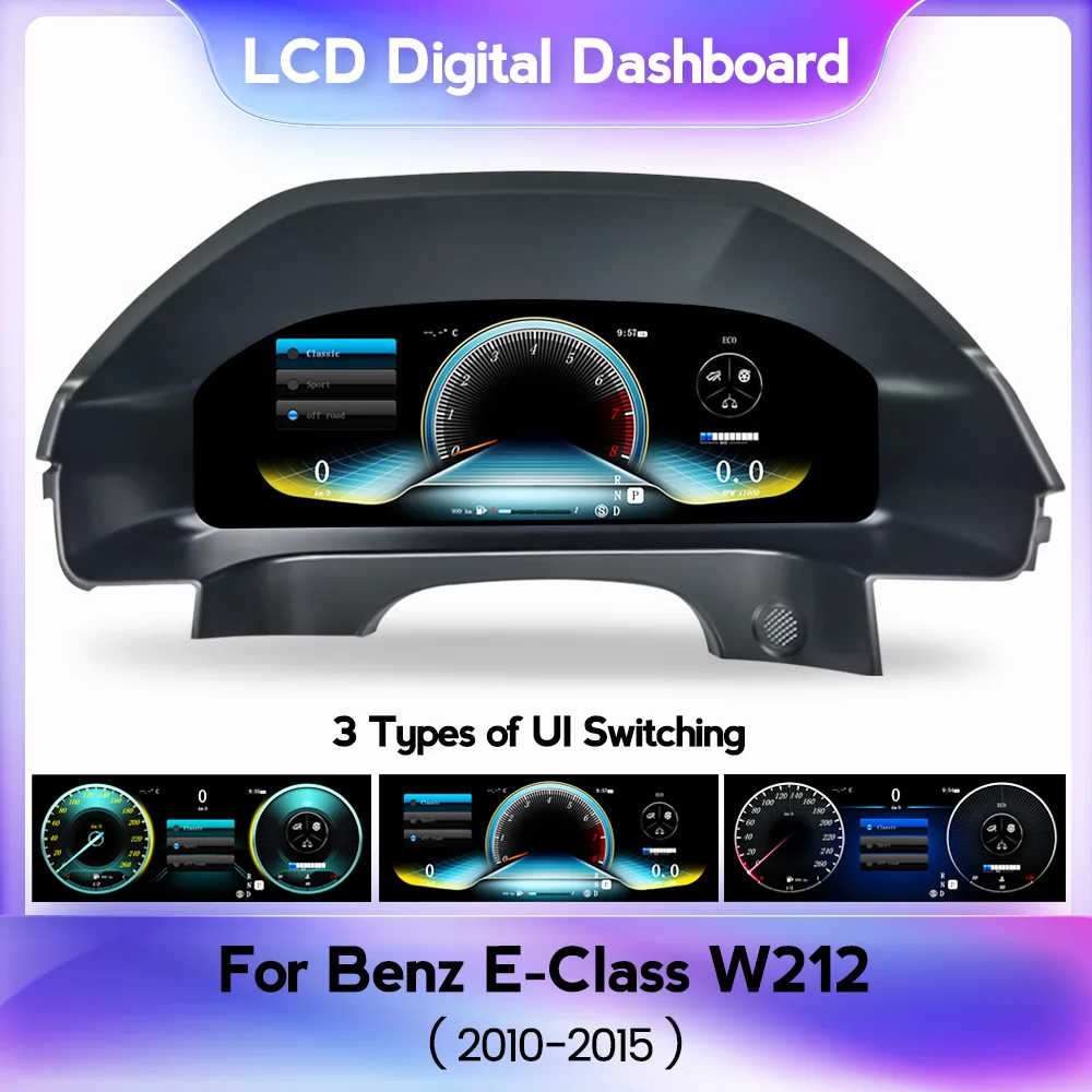 Araba LCD Gösterge Paneli Hız Göstergesi Mercedes Benz E Sınıfı İçin W212 E200 E230 E260 E300 S212 Dijital Küme Enstrüman Ekran Görüntü 0