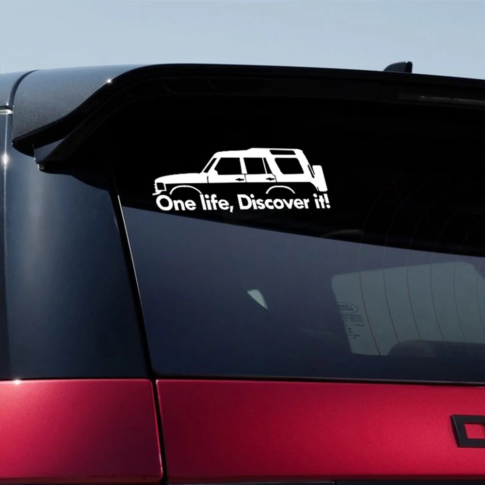 Araba Pencere Sticker Oto Grafik Vücut Gövde Tampon Vinil Dekor Çıkartması Land Rover Discovery 3 4 İçin LR3 LR4 Bir Yaşam Keşfedin Görüntü 0