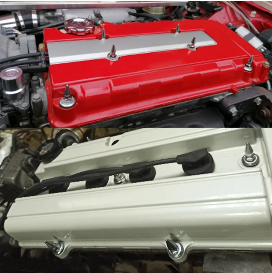 Araba modifikasyon aksesuarları M6X1. 0 motor cıvataları için uygun h o n d a H23A1 motor Görüntü 0