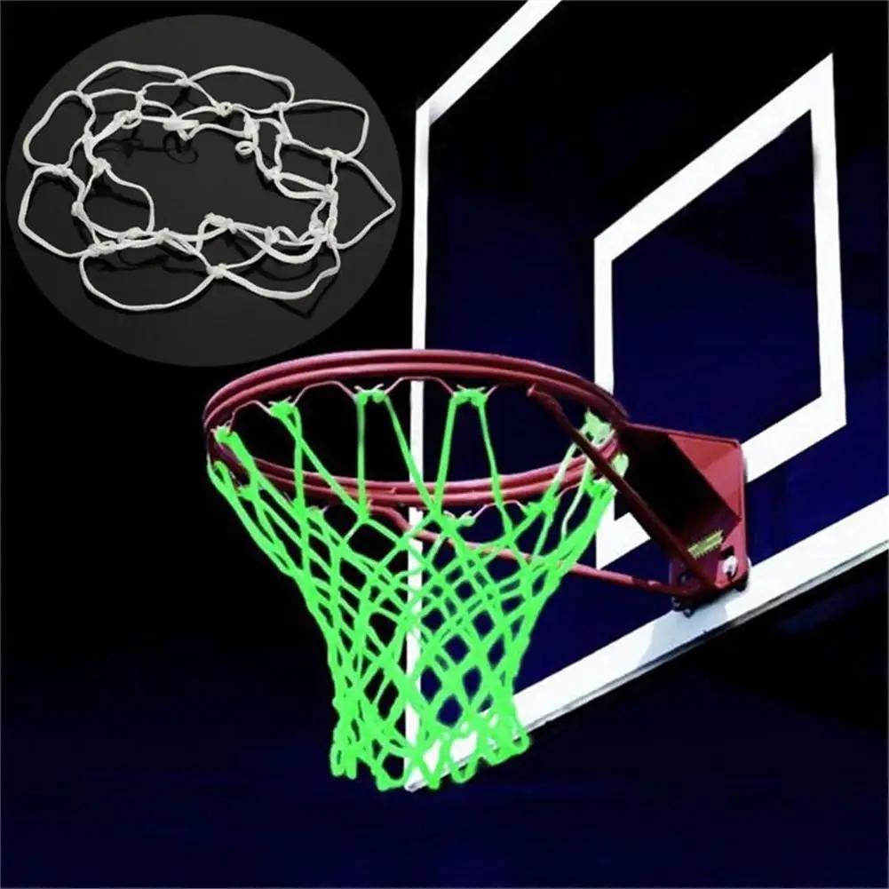 Aydınlık basketbol potası ağı kendinden aydınlatmalı parlayan ışık floresan basketbol standart eğitim naylon Net açık spor aksesuarları Görüntü 0