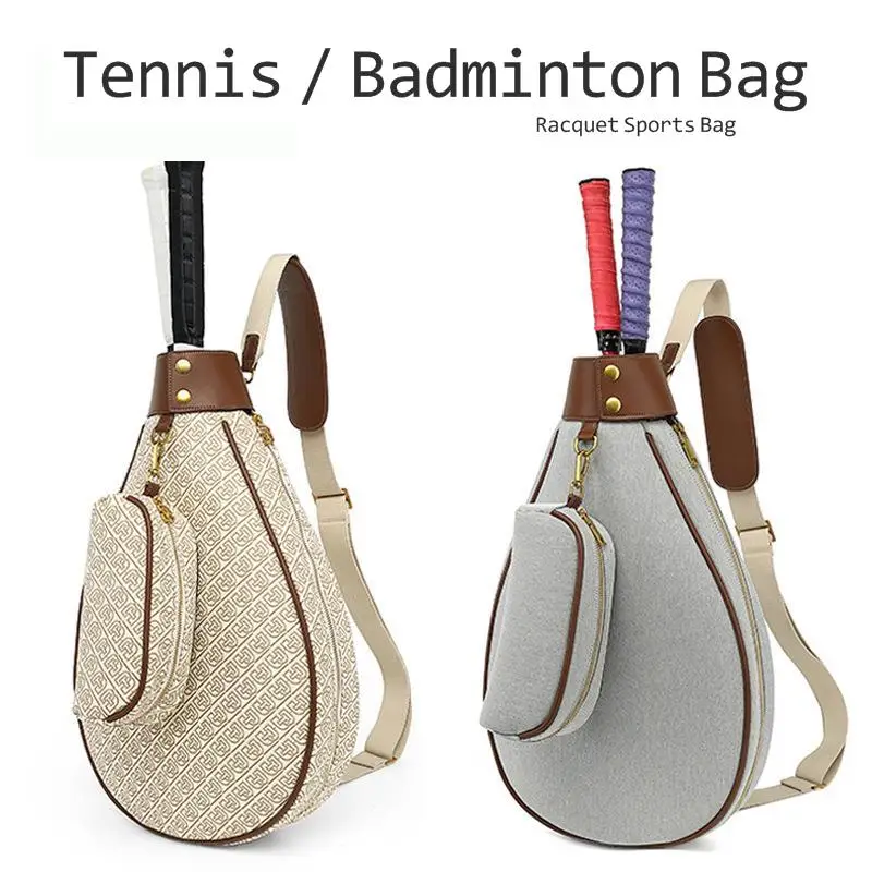 Badminton Çantası Tenis Çantası Büyük Kapasiteli Tek Omuz Crossbody Squash Raketi Profesyonel Tenis Raketi Çantası Topu Cep Görüntü 0