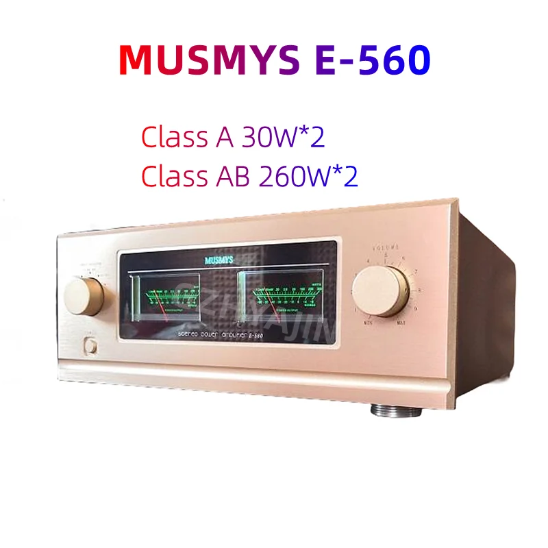 Bakın Accuphase E-560 MUSMYS E-560 Sınıf A güç amplifikatörü tüm alüminyum şasi üretim Sınıfı A 30W*2, AB Sınıfı 260W * 2 Görüntü 0