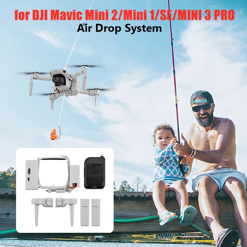 DJI Mavic Mini 2 / Mini 1 / SE / MİNİ 3 PRO Drone Airdrop Hava Damla Sistemi Atıcı Balıkçılık Yem Alyans Hediye Atmak Teslim Görüntü 0