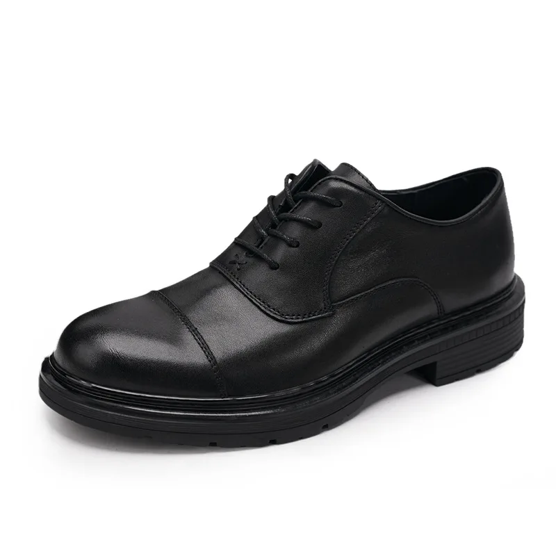 Dantel-Up İş erkek ayakkabısı Erkekler yüksek kalite hakiki deri ayakkabı Erkekler Elbise Ayakkabı Yaz Bahar İnek Derisi Erkek tasarım ayakkabı Görüntü 0
