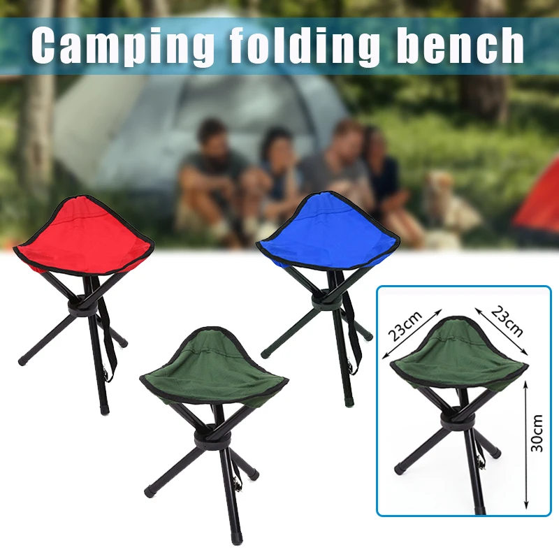 Dağcılık Üç Bacak Tabure Katlanır Kamp Tezgahı Taşınabilir Balıkçılık Sandalye Kamp için Açık Ultralight Mini Kamp Tezgahı Görüntü 0