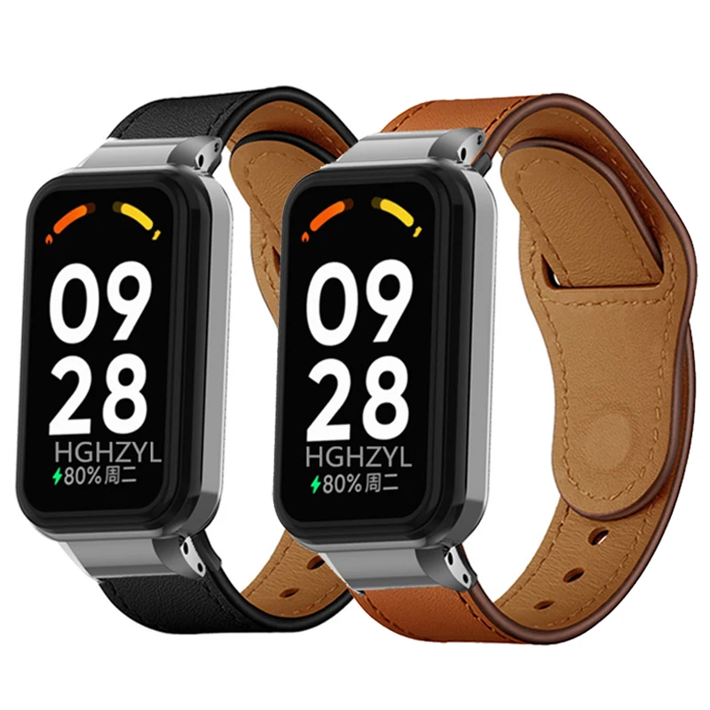 Deri Kayış Redmi İçin Akıllı bant 2 Smartwatch Band Yedek Spor Bilezik Redmi band pro İçin watchband Aksesuarları Görüntü 0