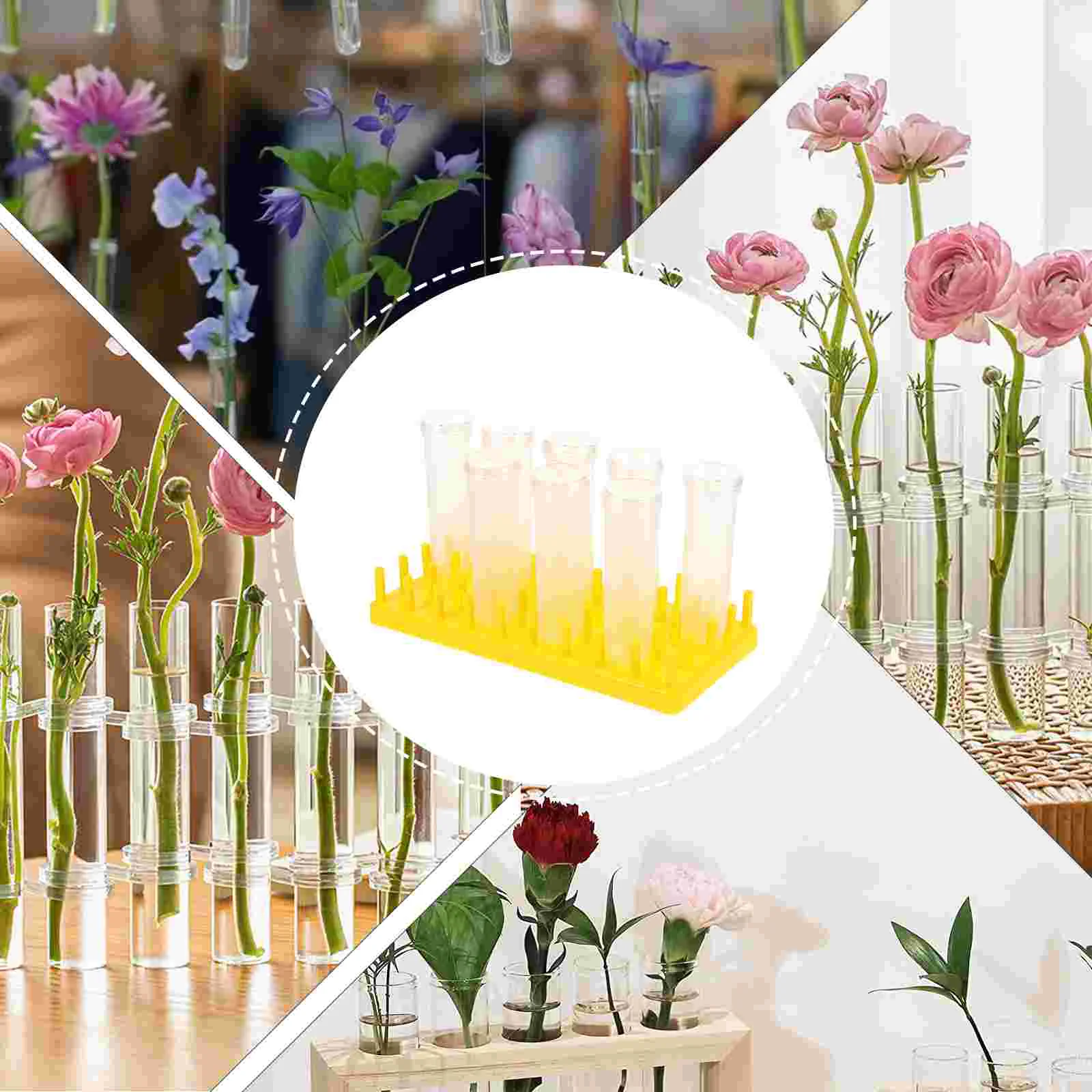 Dikim Tüpü Mükemmel Hediye Çiçek Tüpleri Test Çiçekçi Malzemeleri Çiçek Beslenme Plastik DIY Konteyner Görüntü 0