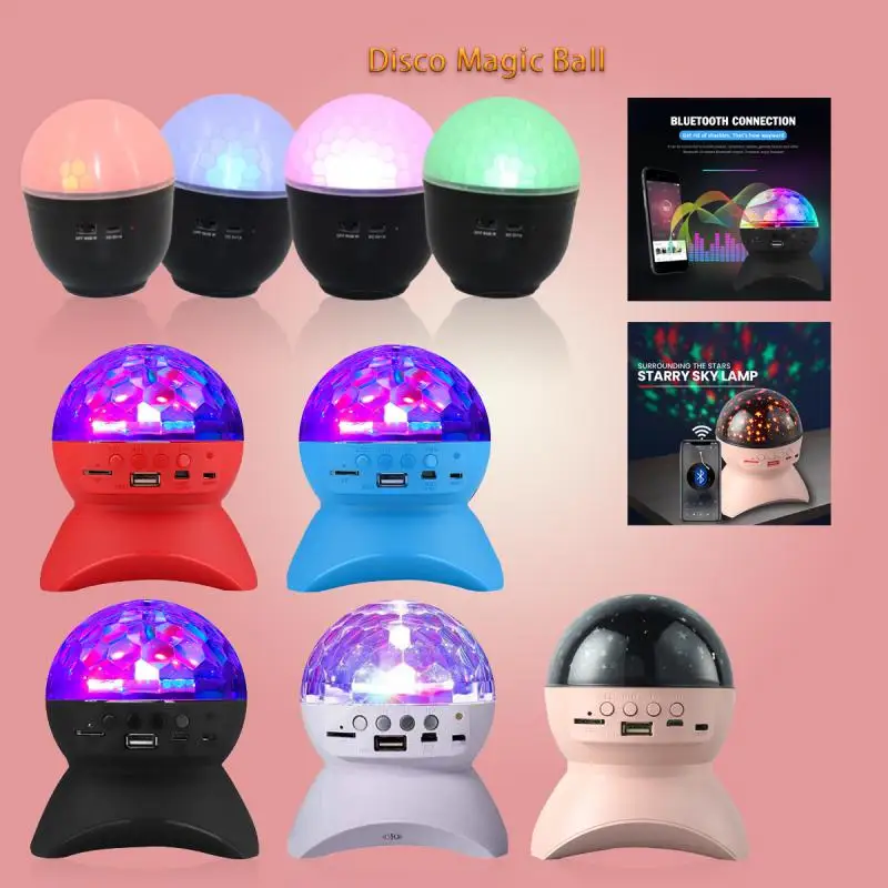 Disko sihirli top dj ışığı Ses Aktif 7 Renk Dönen LED Kristal Sahne projektör ışıkları Parti DJ Lambası Doğum Günü Partisi İçin Görüntü 0