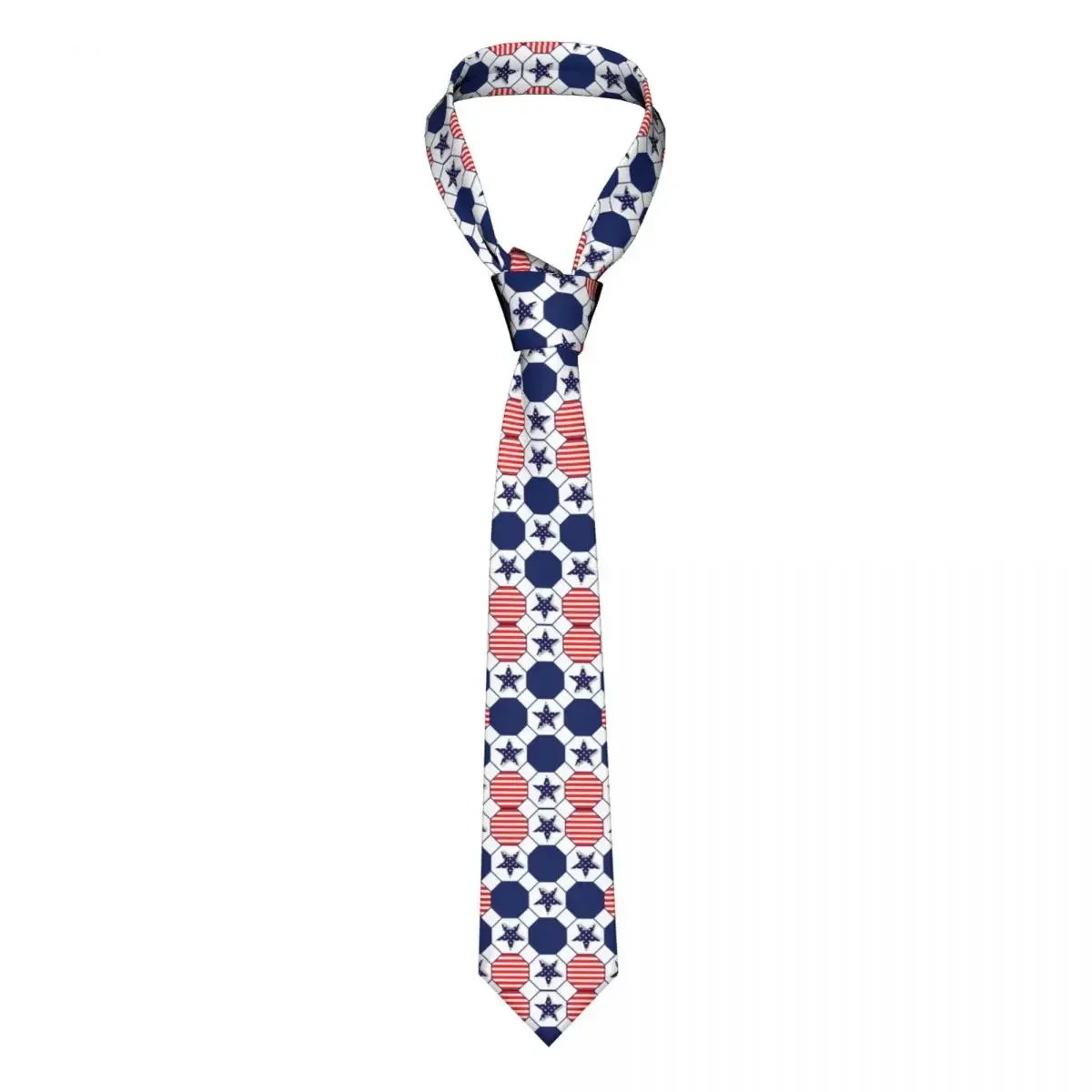 Erkekler için klasik Kravat İpek Erkek Kravatlar Düğün Parti için İş Yetişkin Boyun Kravat Rahat Amerikan Bayrağı Yıldız Kravat Görüntü 0