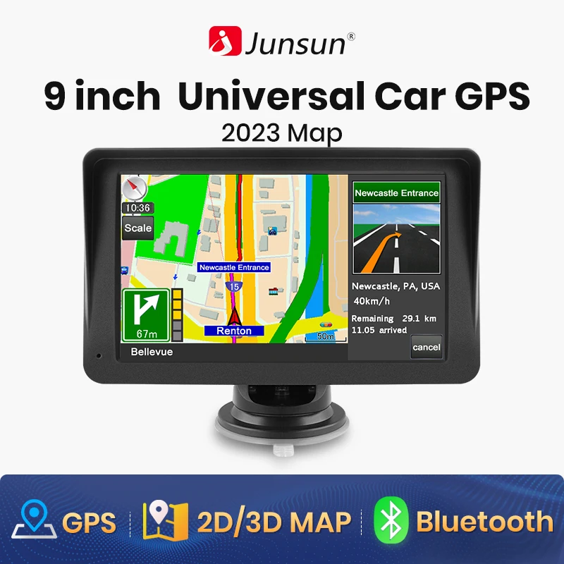 Evrensel Araba GPS Navigasyon 9 İnç Dokunmatik Ekran 256 M + 8G FM Ses Istemleri Avrupa Yeni Harita Ücretsiz Güncelleme Kamyon GPS Navigasyon Cihazları A9 A10 Görüntü 0