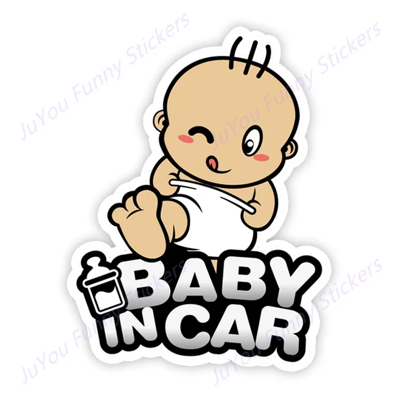 FUYOOHİ Komik Çıkartmalar Dış Aksesuarlar Yaratıcılık Çıkartması Erkek Bebek Araba V3 Araba Sticker Oto Dekorları Tampon Arka Cam Görüntü 0