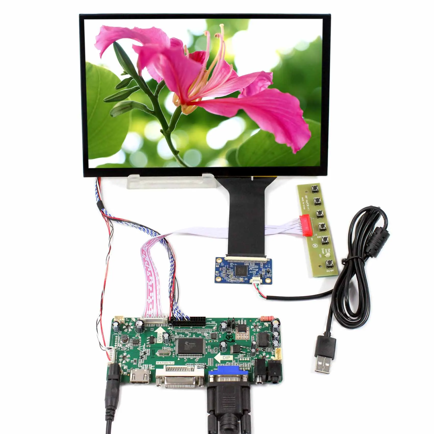 HDMİ VGA DVI LCD Denetleyici Kurulu ile çalışmak 10.1 inç 1280x800 LCD M101NWWB Kapasitif Dokunmatik ekran İle Görüntü 0