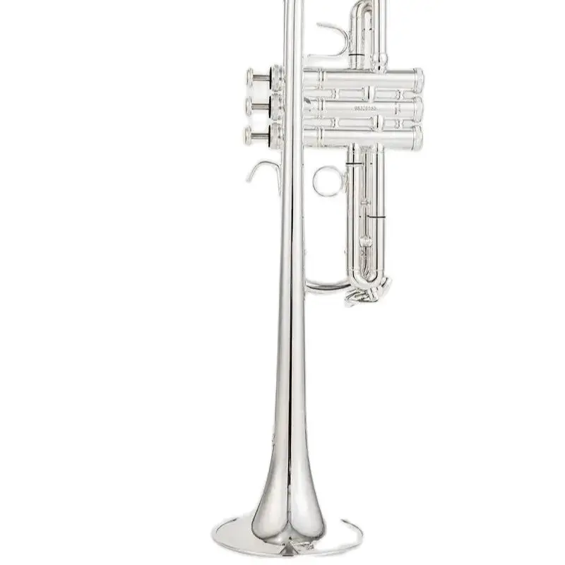 Japonya kalite 9445CHS C Trompet C Düz Pirinç Gümüş Kaplama Profesyonel Trompet Müzik Aletleri ile Deri Kılıf Görüntü 0