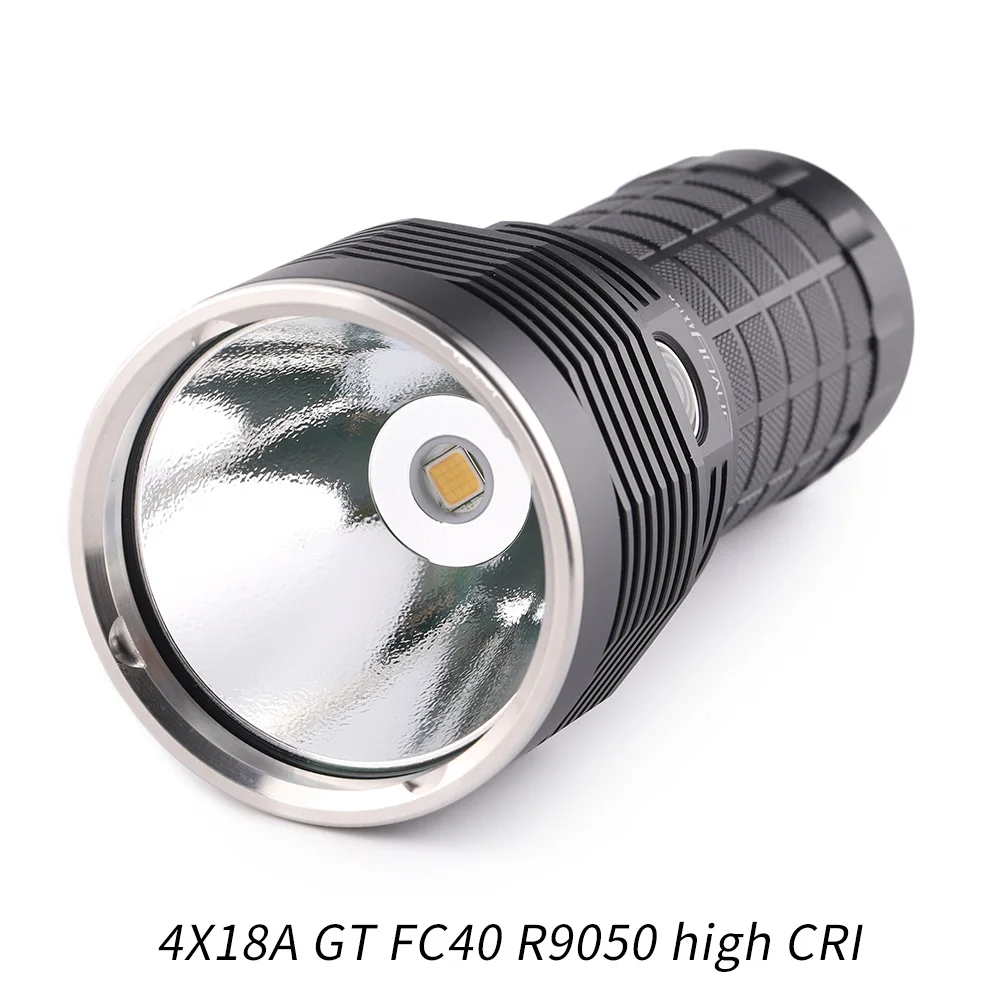 Konvoy 4X18A el feneri, GT FC40 yüksek CRI tip-c şarj arayüzü, 18650 el feneri, meşale Görüntü 0