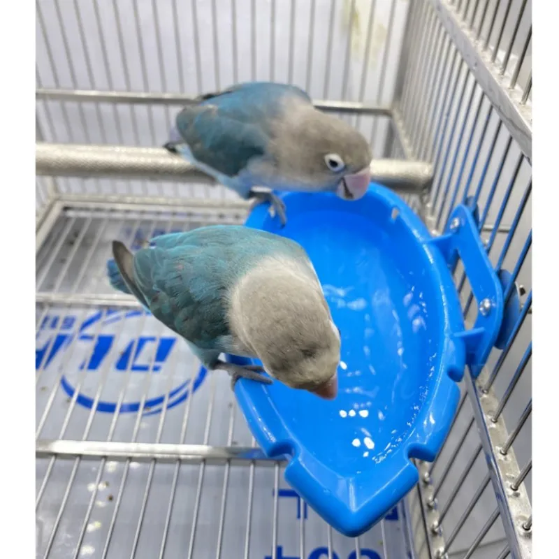 Kuş Su Küvet Pet Papağan Kafesi Asılı Besleyici Kase Banyo Oyuncak Duş Kutusu Kuş Temizleme Aracı Kafes Aksesuarları Kuş Görüntü 0