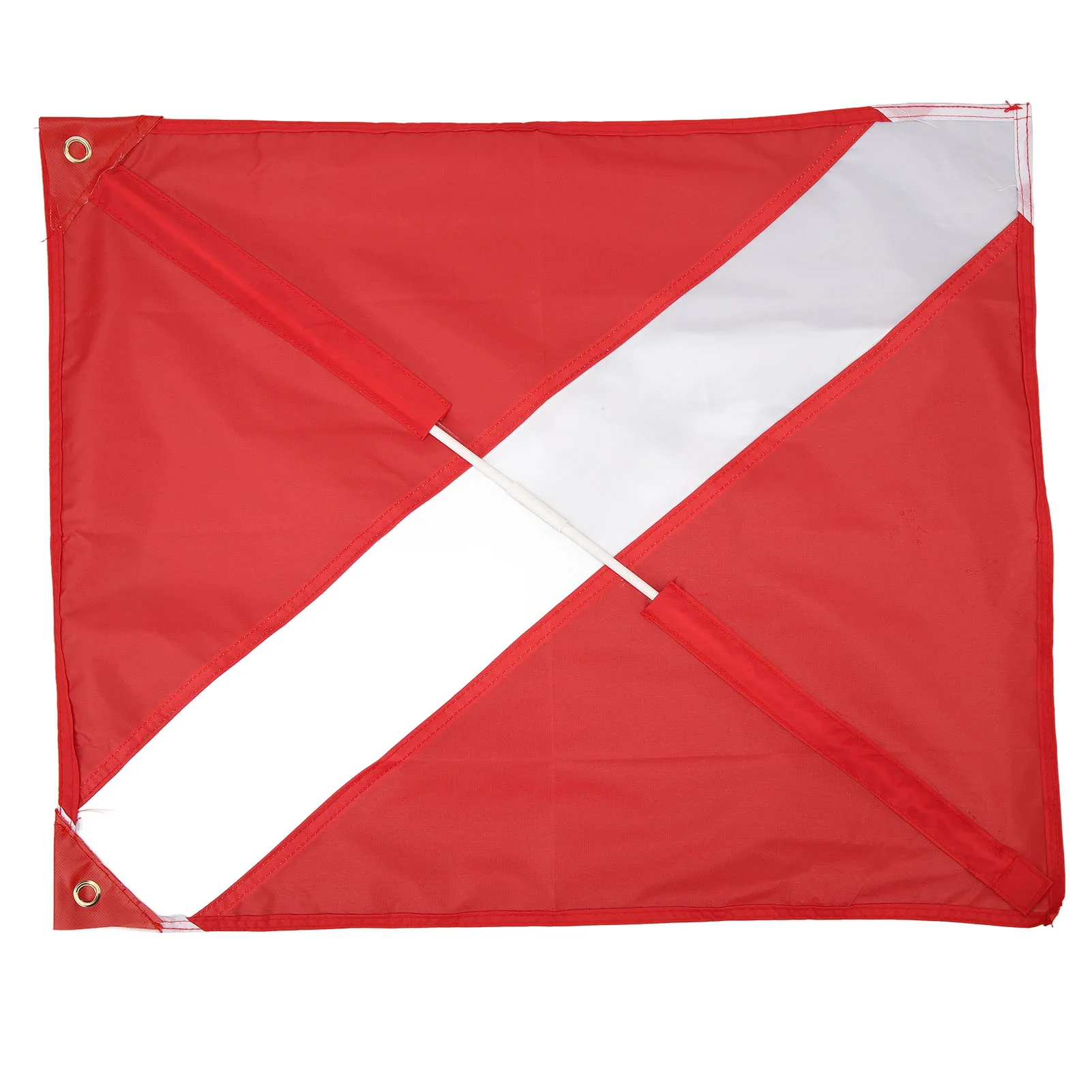 Kırmızı ve Beyaz Renklerle Gemide Güvenli Dalgıç Uyarısı için Dalış Bayrağı Görüntü 0