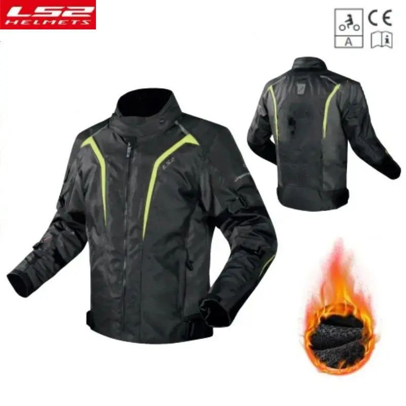 LS2 Su Geçirmez Motosiklet Ceket Adam Sıcak Motosiklet Kış Giysileri CE Sertifikalı yarış ceketi Motokros Aksesuarları MJ145 Görüntü 0