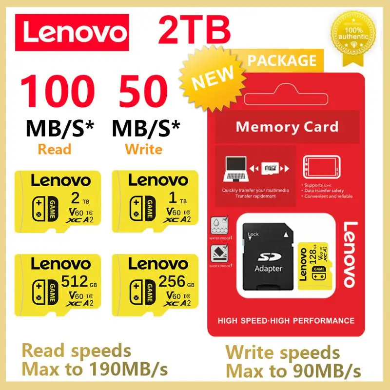 Lenovo Ultra Mikro TF SD kart 128GB 2TB SD Hafıza Kartı 1TB Yüksek Hızlı TF/SD Flash Kart mini SD Kart Hoparlör Robot Drone Görüntü 0