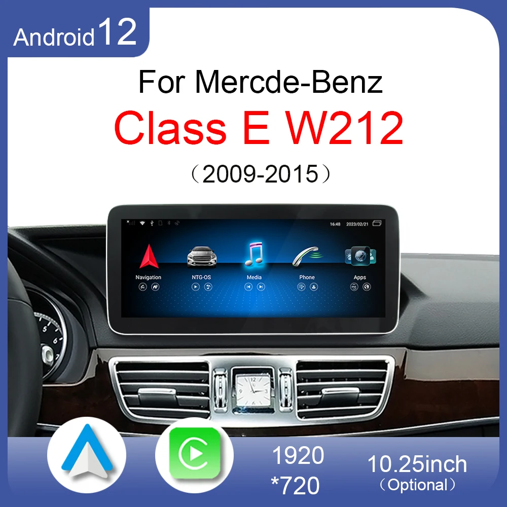 Mercedes Benz E için W212 E300 350 2009 ila 2015 Android 12 CarPlay 4G araç DVD oynatıcı Radyo GPS Navigasyon Multimedya Oynatıcı HD Ekran Görüntü 0