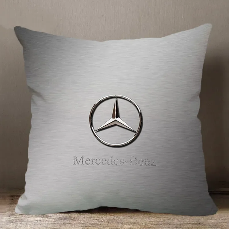 Minder örtüsü Mercedes-Benz Araba Dekoratif Yastık Kılıfı Çift Taraflı Baskılı Kare Yastık Kılıfı Görüntü 0