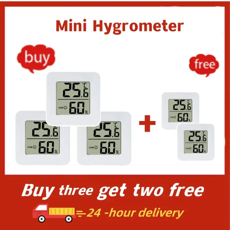 Mini Higrometre Ev Elektronik Akıllı Termometre Yatak Odası Vücut Sıcaklık Sensörü Ev Bebek Odası Hava Nem Ölçer Görüntü 0