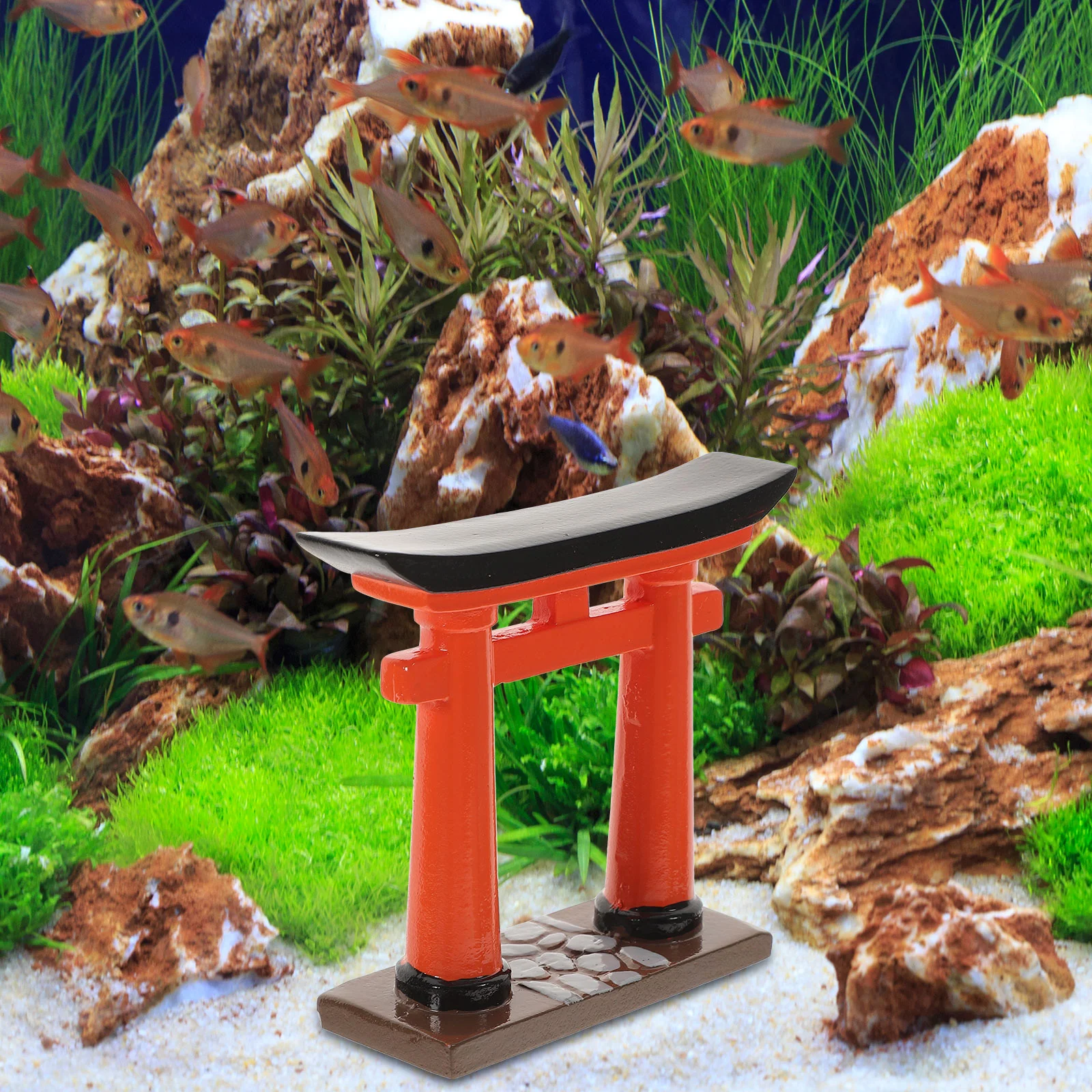 Minyatür Torii su tankı Akvaryum Süs Bonsai Torii Dekorasyon Japon Tarzı Modeli Görüntü 0