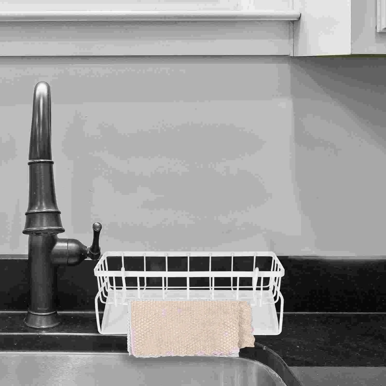 Mutfak Temizleme Rafı Sünger Organizatör Bez Lavabo Bulaşık Bezi Sabunluk Drenaj Depolama Fırçası Görüntü 0