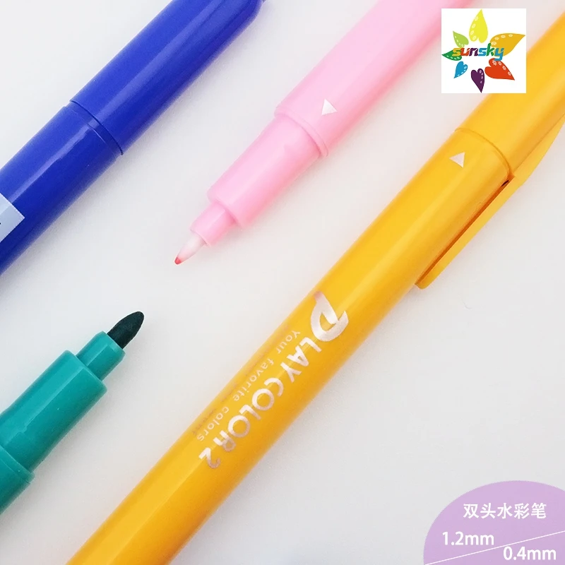 Orijinal Tombow OYUN COLOR2 WS-TP Su bazlı kalem öğrenci çift kafa suluboya floresan kalem 36 renk Tek Kendinden seçilen Görüntü 0