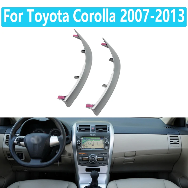 Orta Merkezi Dashboard ayar kapağı Şerit Araba Aksesuarları Toyota Corolla 2007 2008 2009 2010 2011 2012 2013 Görüntü 0