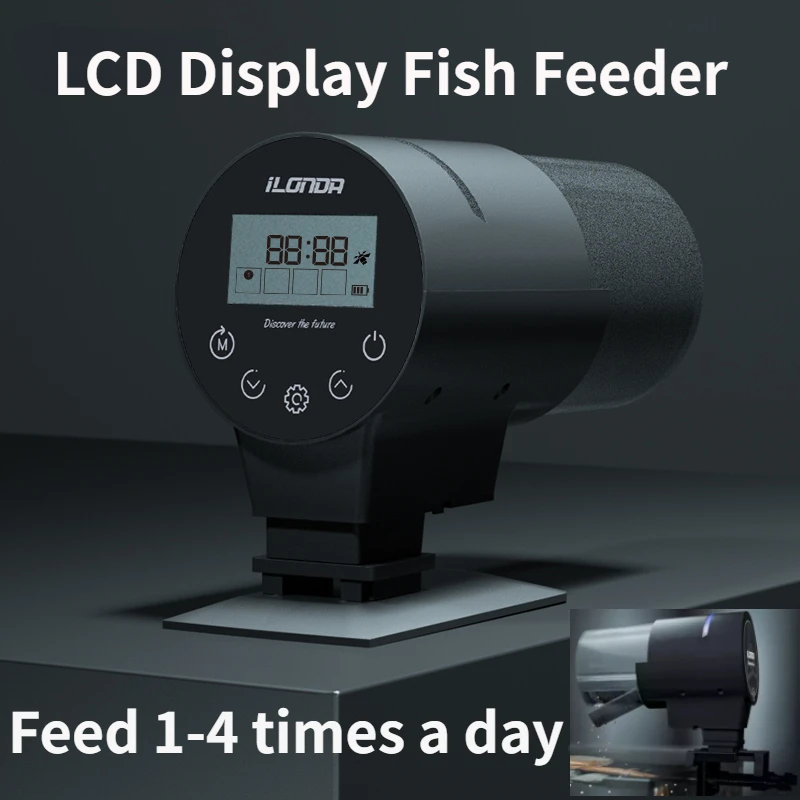 Otomatik Balık Besleyici dijital ekran Akıllı Zamanlama Besleyici Balık Tankı Balık Besleyici dijital ekran Besleyici Görüntü 0