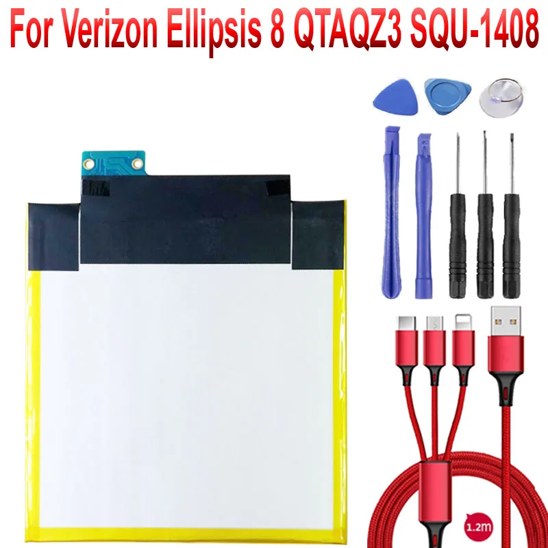 Pil için Verizon Ellipsis 8 QTAQZ3 SQU-1408 3.7 V 4900mAh Görüntü 0