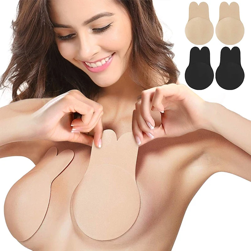 Seksi Push Up Sütyen Pedleri Kadınlar bikini seti Yapışkanlı Straplez Görünmez Yastıklı Bikini Mayo Kullanımlık Sünger Göğüs Pedi Mayo Görüntü 0