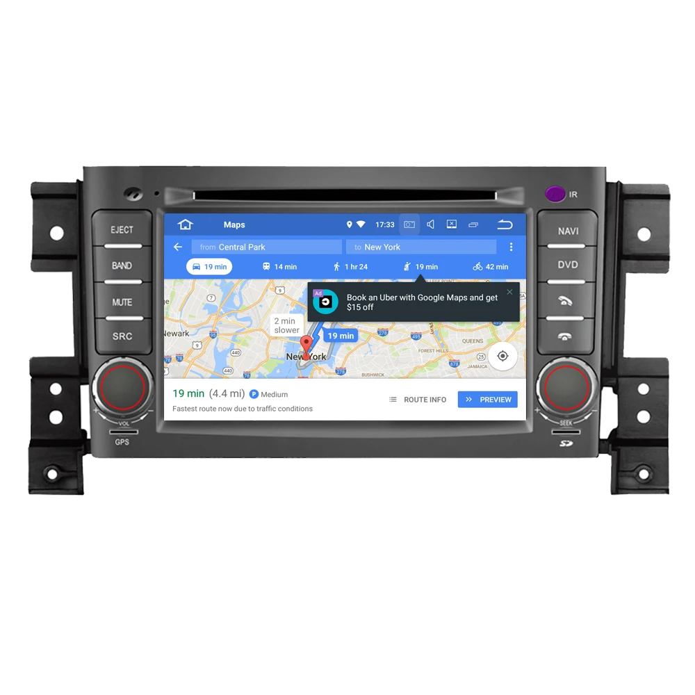 Suzuki Grand Vitara için Android 8.0 Dokunmatik Ekran Ses 2 Din Araba Stereo Bluetooth Telefon Bağlantı MP3 DVD GPS Navigasyon S200 Görüntü 0