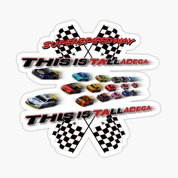 Talladega Süper Speedway Yarış Arabası Tasarım 5 ADET Araba Çıkartmaları Araba Laptop için Oturma Odası Karikatür Anime Odası Çıkartmaları Sevimli Tampon Görüntü 0