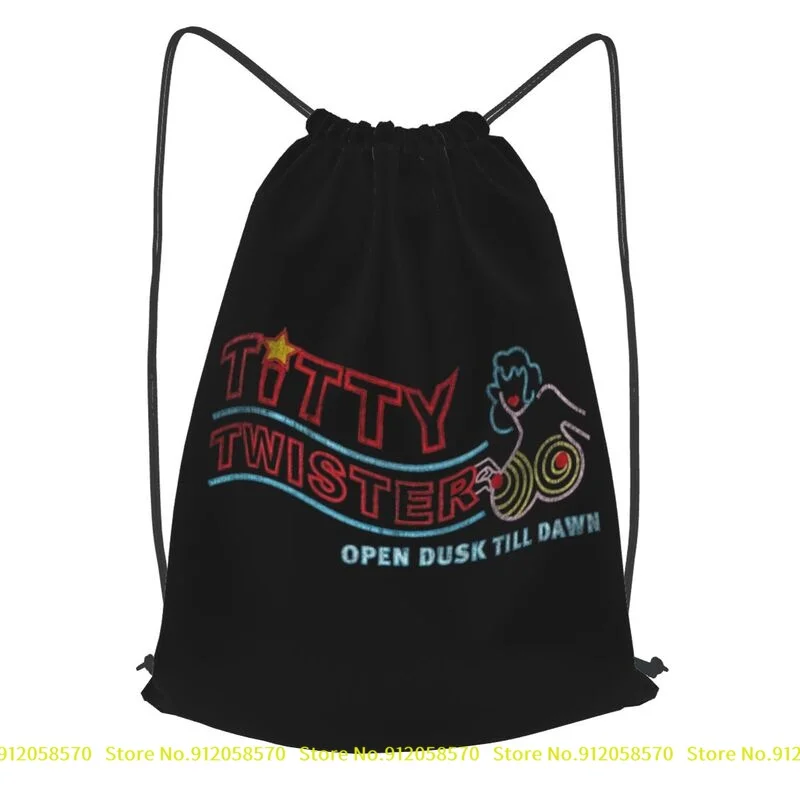 Titty Twister Açık Alacakaranlıktan Şafağa Kadar Striptiz kulübü Bar 90S büzgülü sırt çantası Çanta Seyahat Spor Çantası Görüntü 0