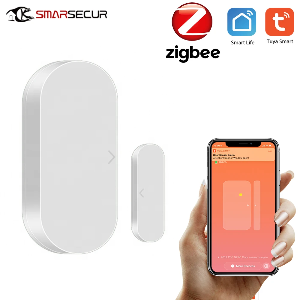 Tuya Zigbee Kapı Sensörü Akıllı Ev hırsız Alarm Otomasyon Uzaktan Kumanda Alexa Google Ev ile Çalışmak var SmartLife Görüntü 0
